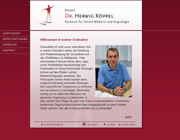 Für Dr. Herwig Köppel durften wir ein Logo, Visitenkarten, Briefpapier und andere Materialien gestalten.:  (© e-dvertising)