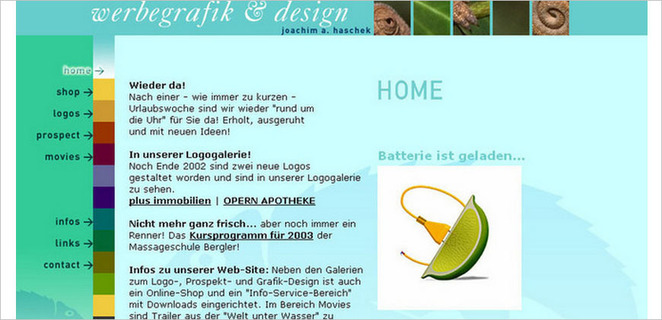 Internetauftritt nach Vorlage:  (© e-dvertising . Hinterdorfer & Edlinger)