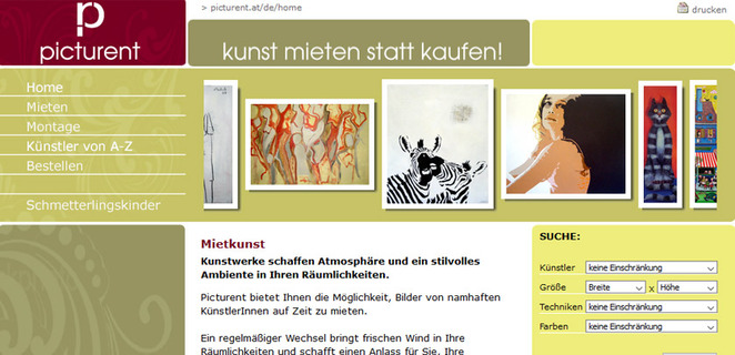 picturent.at - Kunst mieten statt kaufen:  (© screenshot / picturent.at)