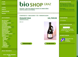 So sieht der Online-shop von bioshopgraz.at aus:  (© e-dvertising)