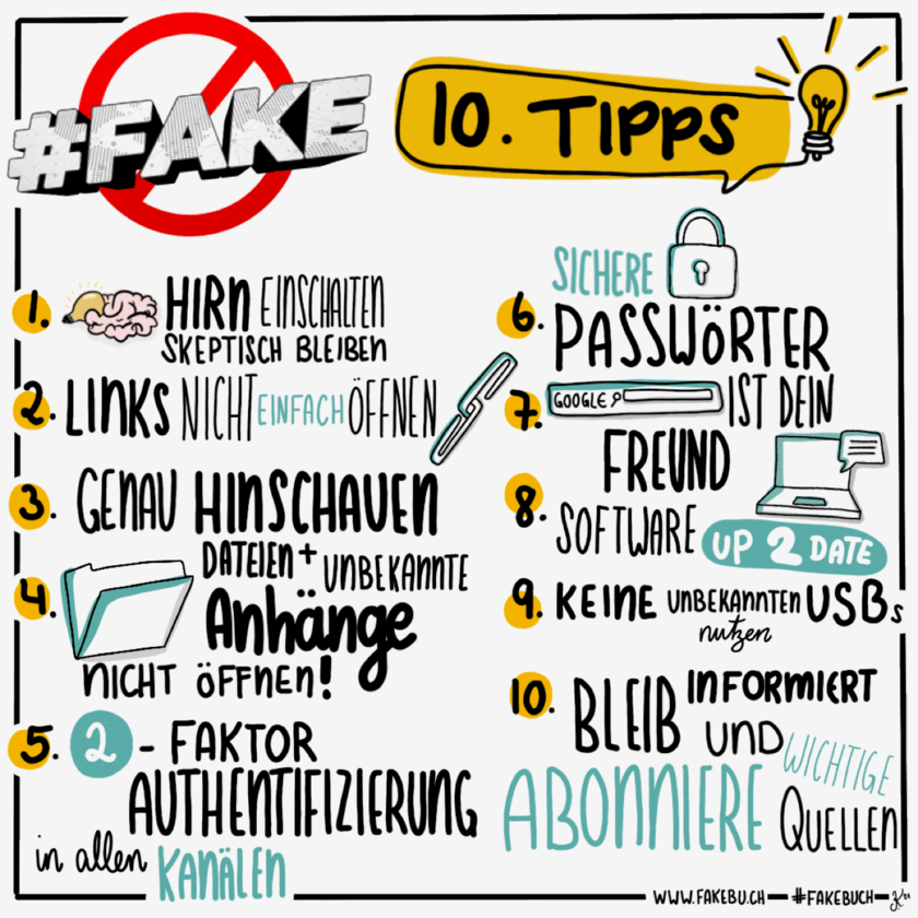 10 Tipps gegen Fake:  (© #FAKE, Felix Beilharz, Illustr. Isabel Kulessa)